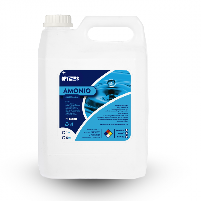 Amonio Aromatizado a Lavanda Optimus 5 Litros | Desinfección y Aroma Duradero