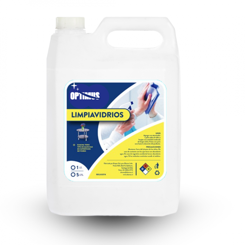 Limpiavidrios Optimus 5 Litros | Brillo sin Manchas y Limpieza Profesional Limpiavidrios Optimus 5 Litros | Brillo sin Manchas y Limpieza Profesional