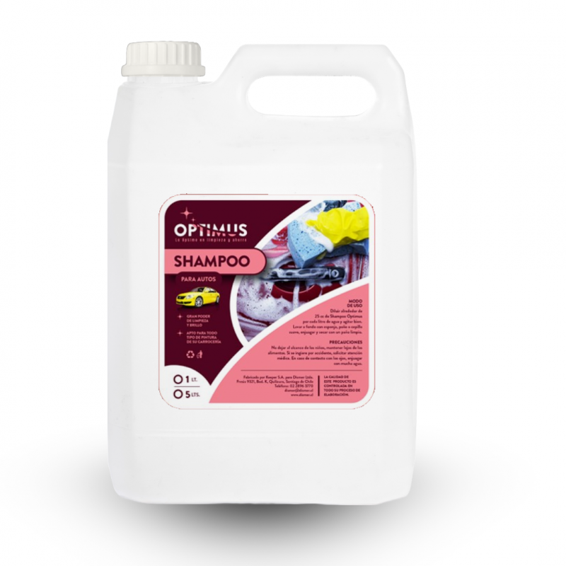 Shampoo de Autos Optimus 5 Litros | Brillo, Protección y Limpieza Total