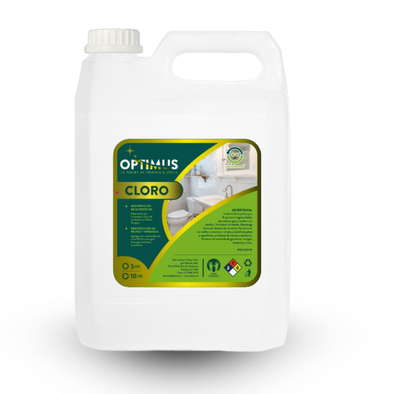 Cloro Optimus 5 Litros | Desinfección Efectiva y Limpieza Profunda