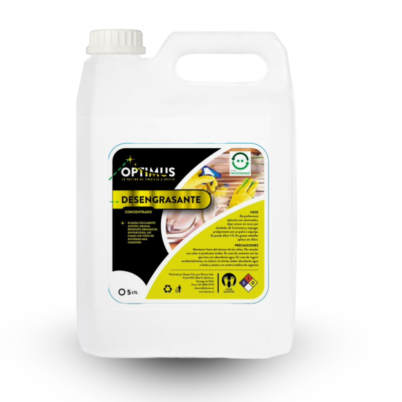 Desengrasante Concentrado Optimus 5 Litros | Limpieza Potente y Rápida