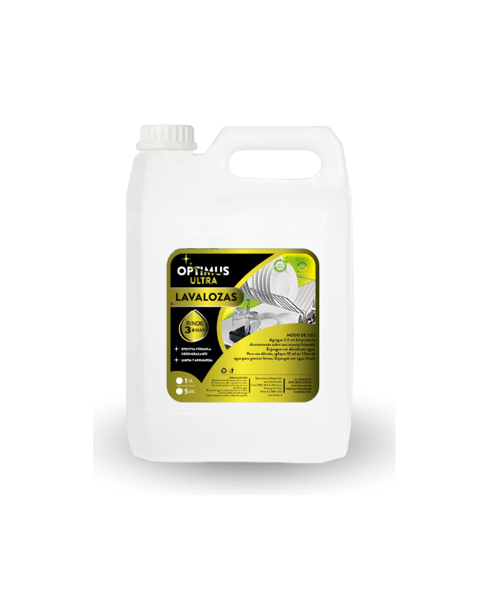 Lavalozas Concentrado Optimus Ultra 5 Litros | Poder Desengrasante Profesional