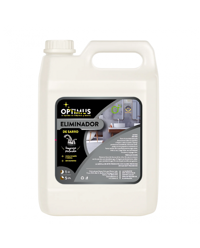 Eliminador de Sarro Optimus 5 Litros | Limpieza Profunda y Desincrustante Eficaz