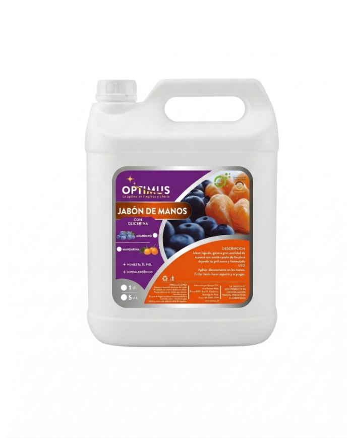 Jabón Mandarina Optimus 5 Litros | Limpieza y Frescura con Aroma Cítrico
