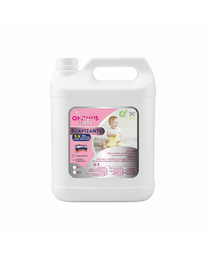 Suavizante Ropa y Telas Optimus Ultra 5 Litros | Aroma Duradero y Suavidad Total