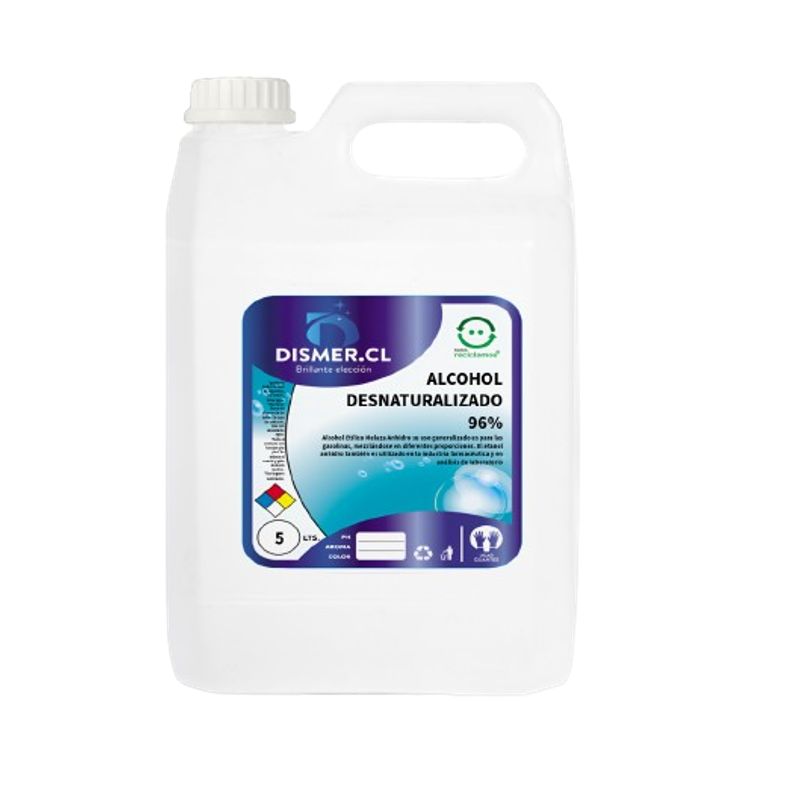 Alcohol Desnaturalizado 96% Optimus 5 Litros | Limpieza y Desinfección Eficaz