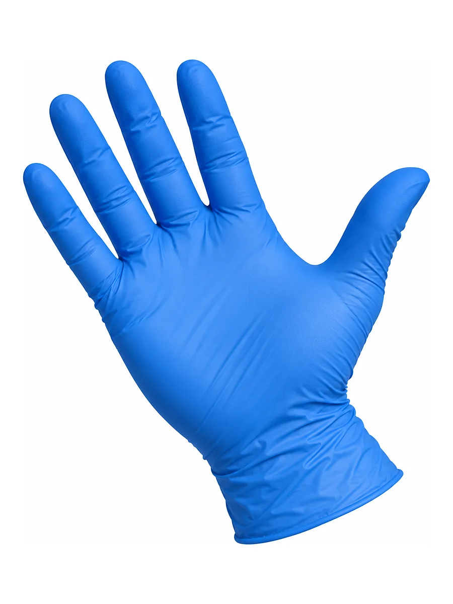 Guante Nitrilo Azul Talla "M" sin Polvo Alta Resistencia