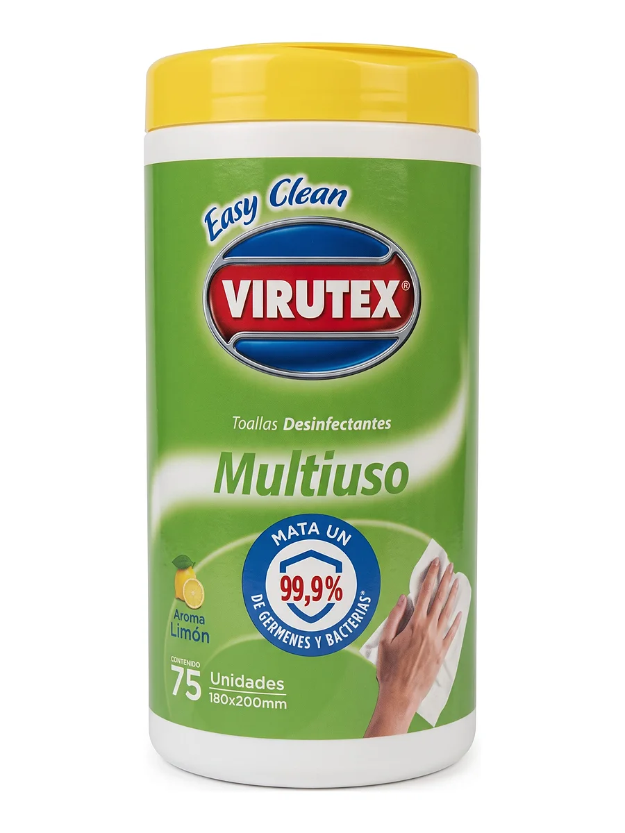 Toallas Desinfectantes Multiuso Virutex Easy Clean - 75 unidades