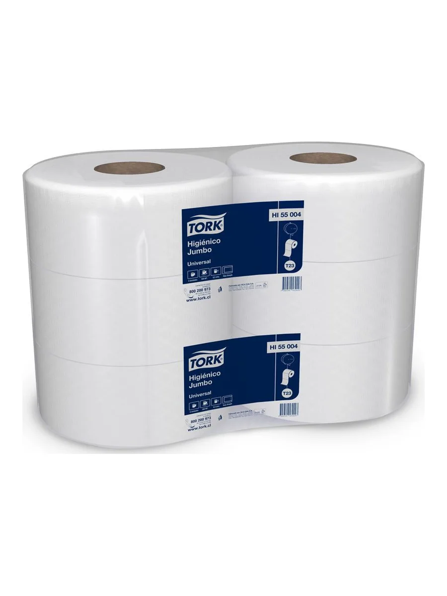 Papel Higiénico Jumbo "Tork" 500 metros H/S x 6 rollos