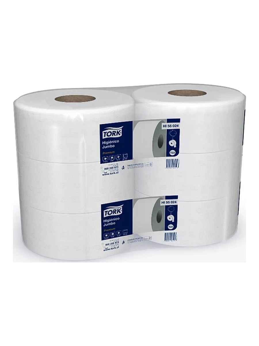 Papel higiénico Jumbo Tork 250 m D/H x 6 rollos