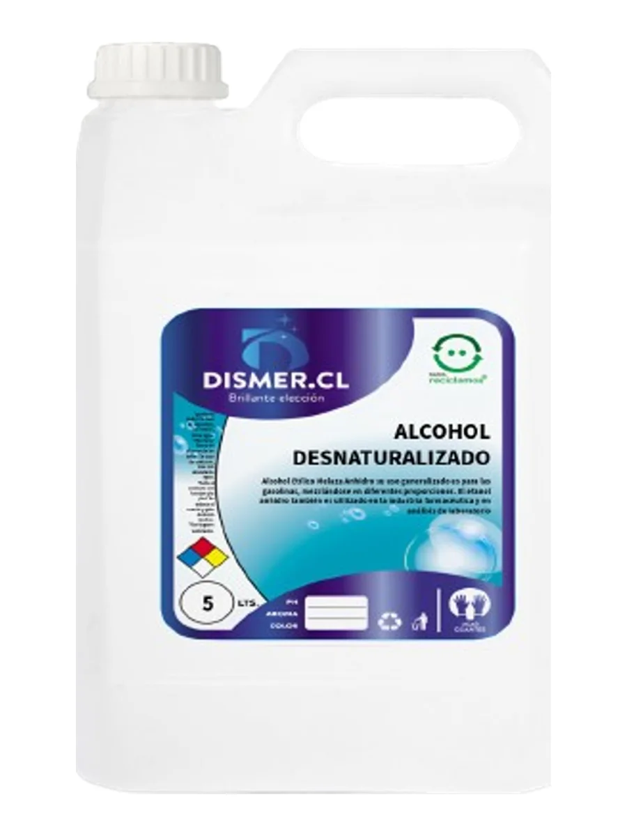 Etanol - Alcohol Desnaturalizado 70% Optimus 5 litros