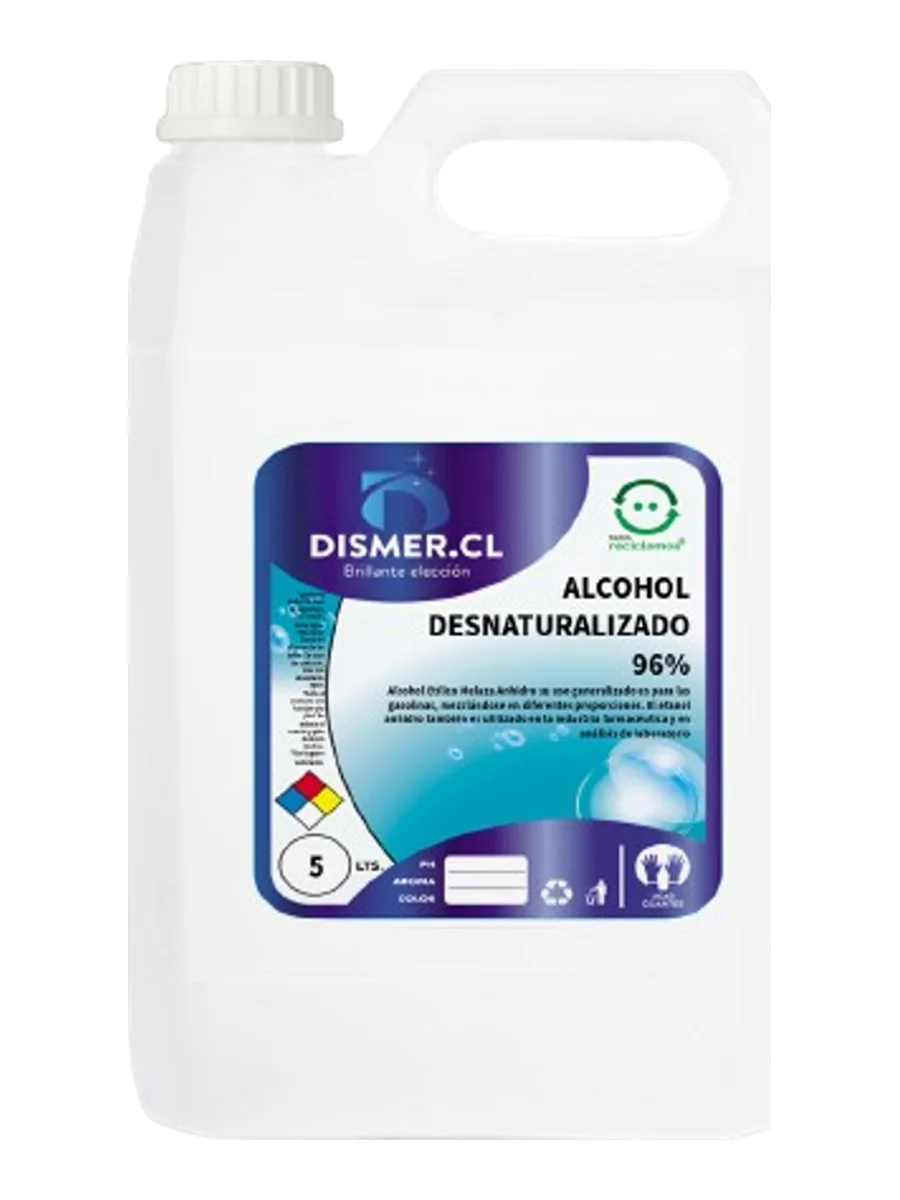 Etanol - Alcohol Desnaturalizado 96% Optimus 5 litros