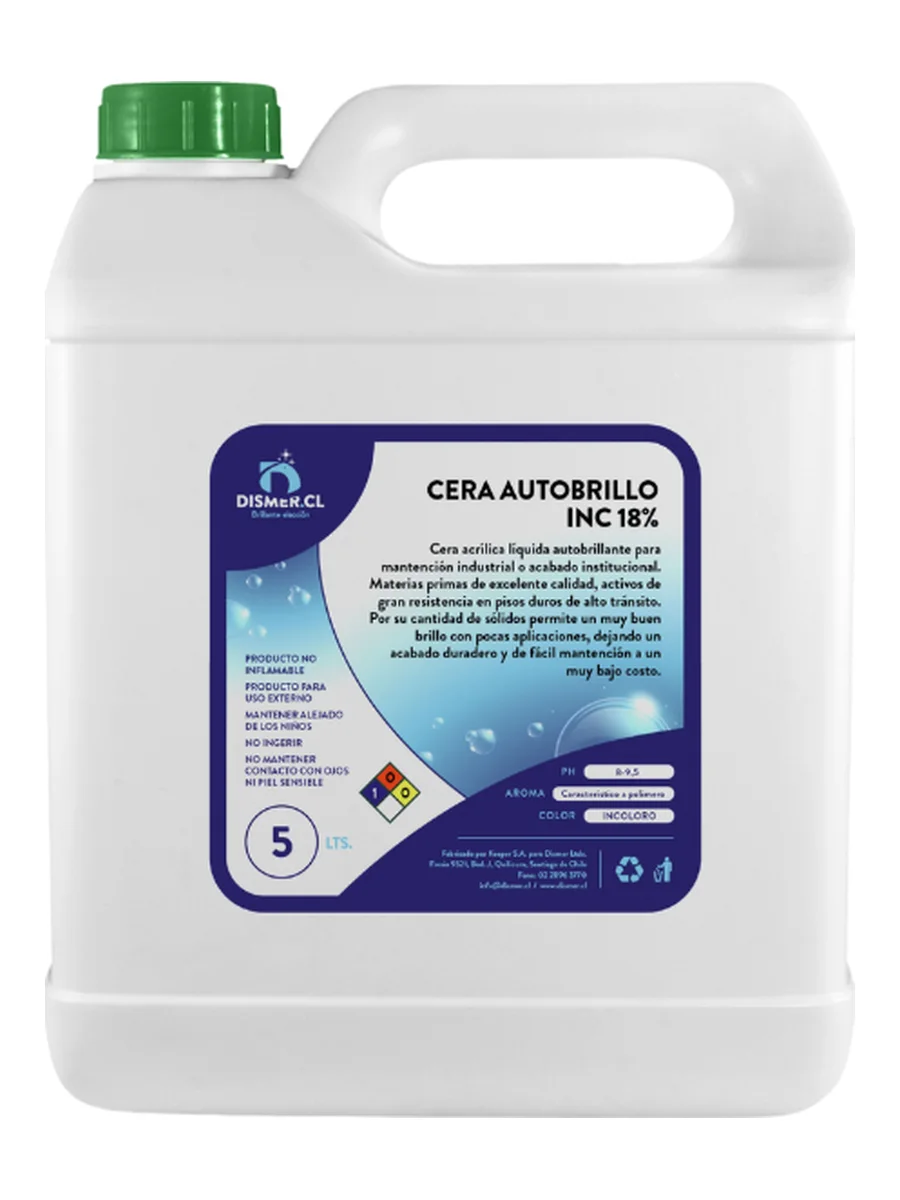 Cera Autobrillo Negra- 18% 5 litros