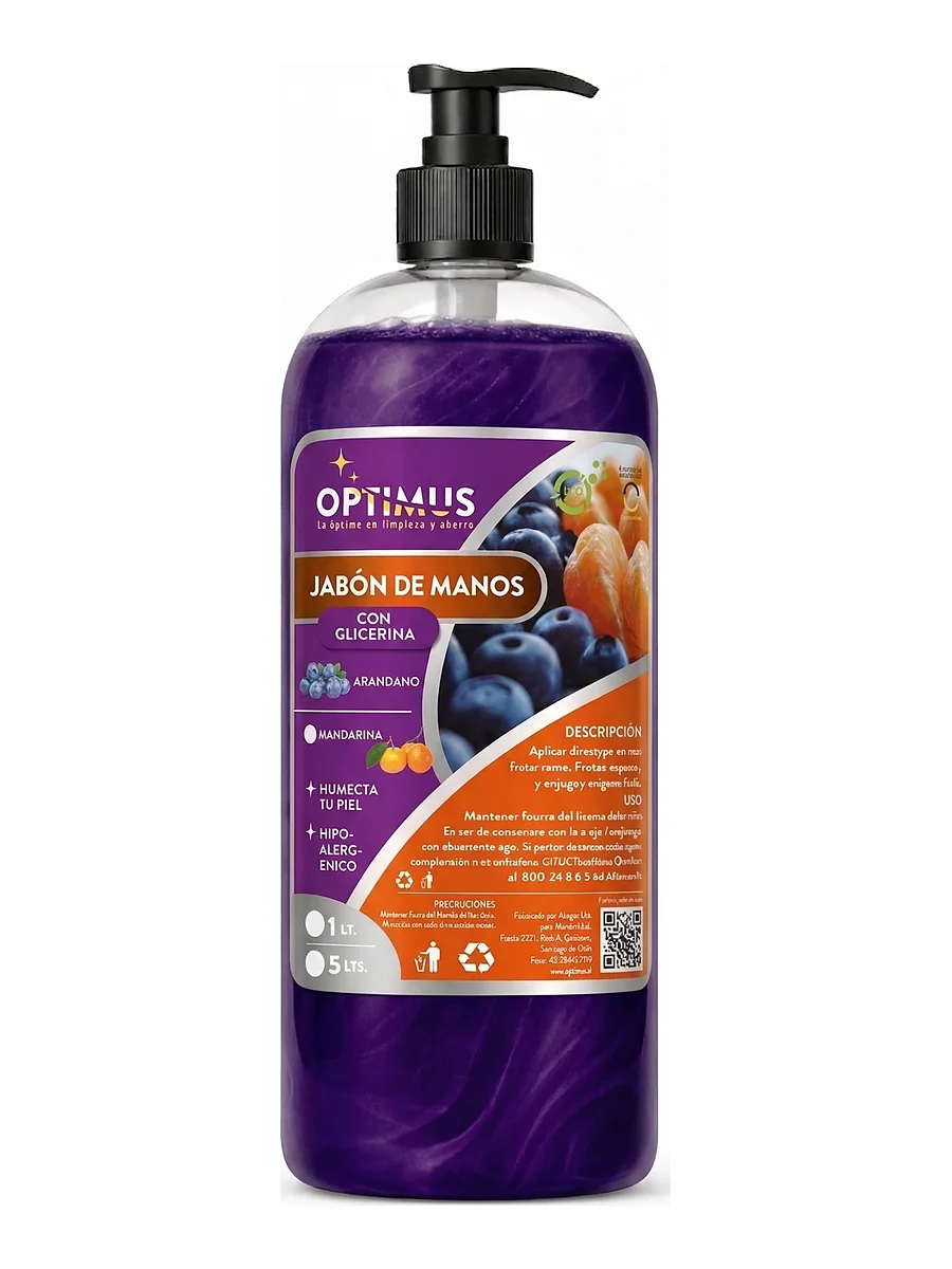 Jabón Perlado Arandanos Optimus 1 litro