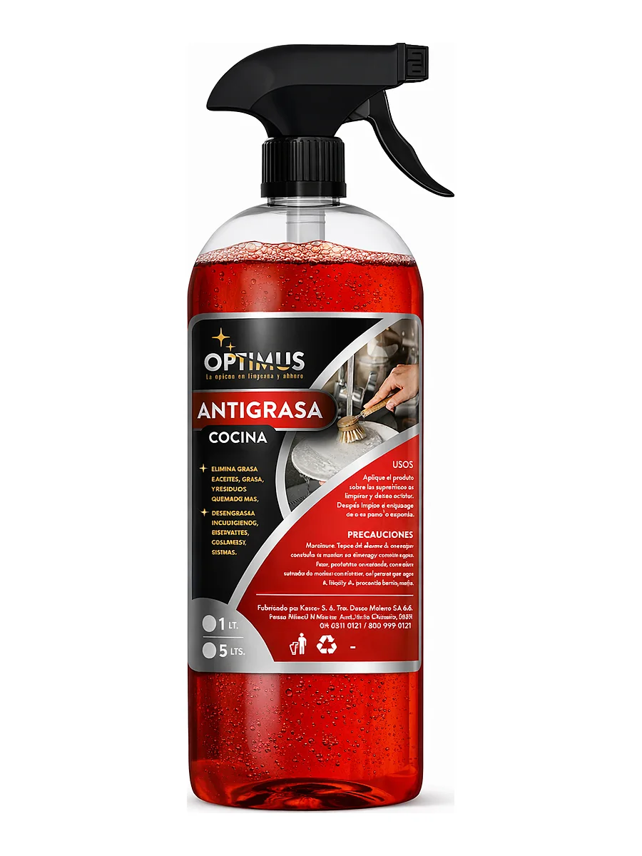 Antigrasas Optimus 1 litro con Gatillo