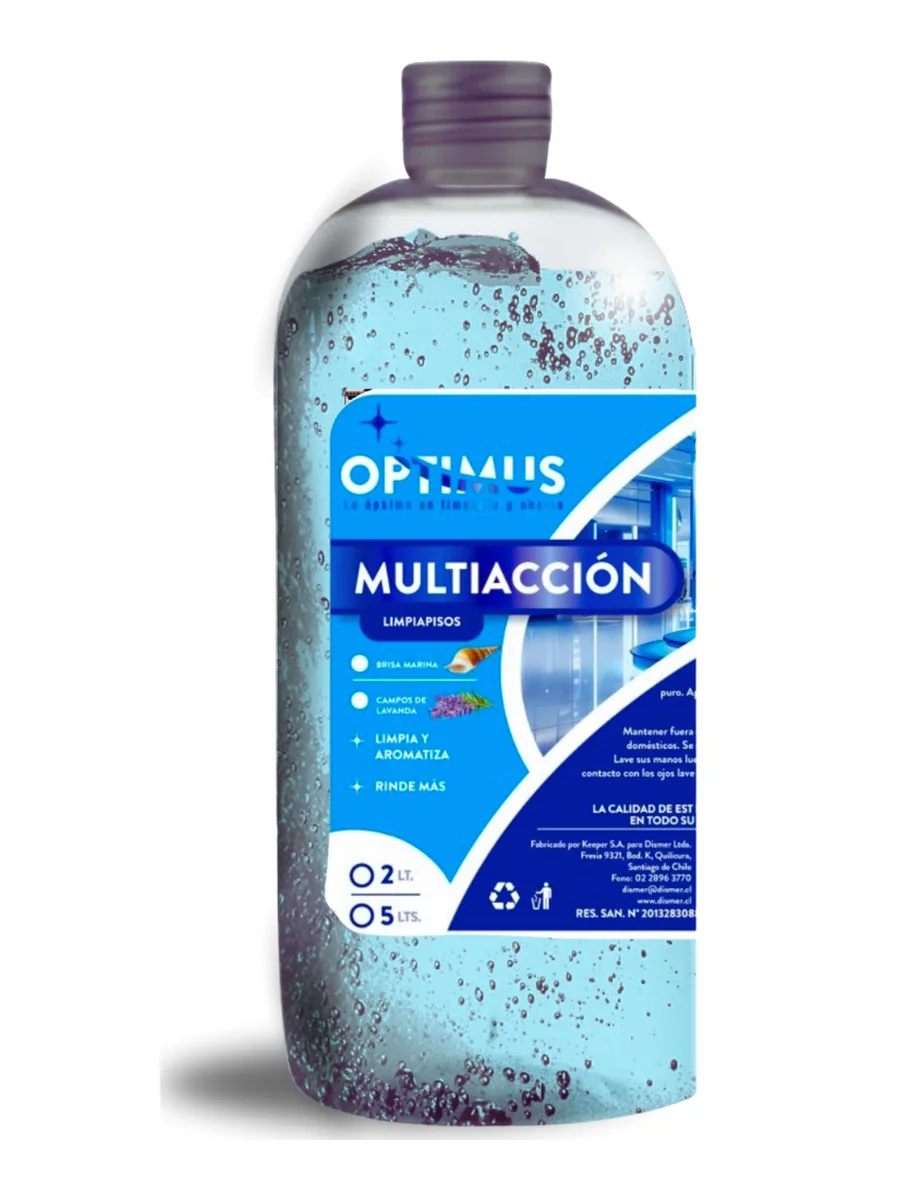 Multiacción y Limpiapisos Brisa Marina Optimus 1 litro