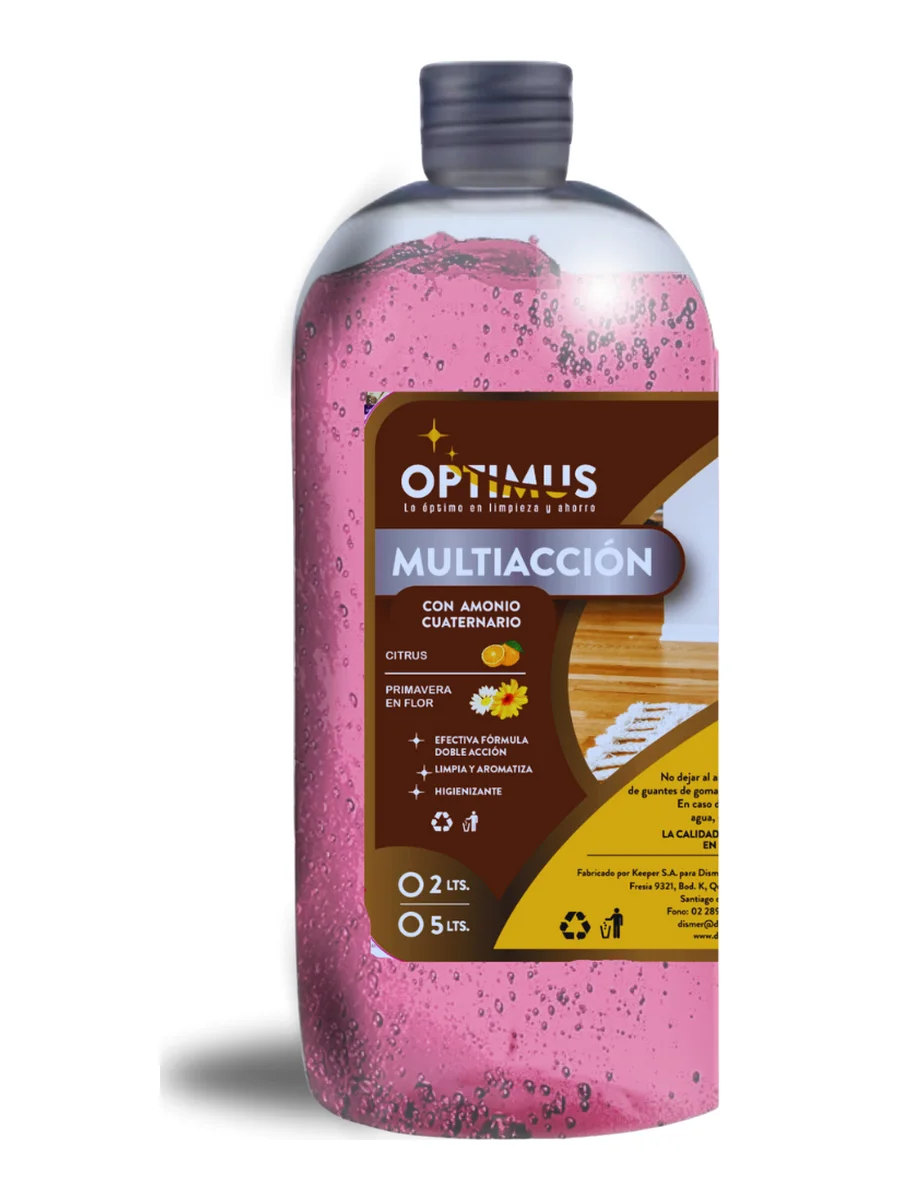 Multiacción y Limpiapisos Primavera en Flor Optimus 1 litro